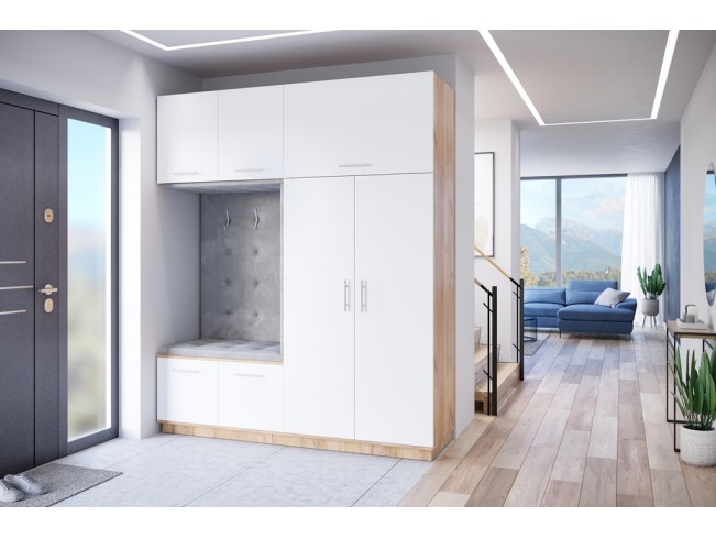 Szafa garderoba Milo 3 złoty/mat 200 cm