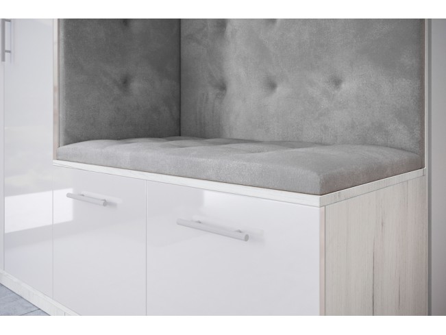 Szafa garderoba Milo 3 biały/połysk 200 cm