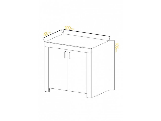 Komoda Lona 2 biała 100 cm