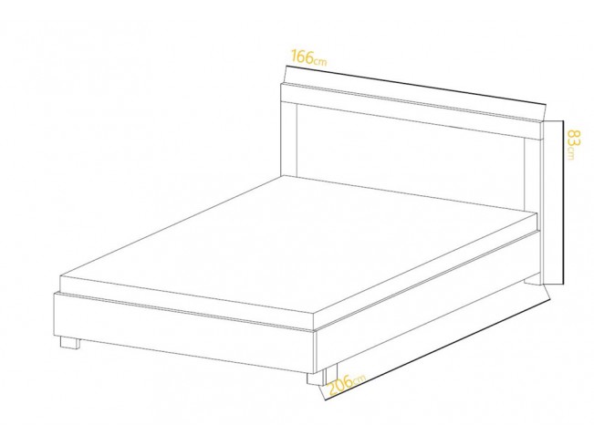 Łóżko korpusowe Lona 160 białe