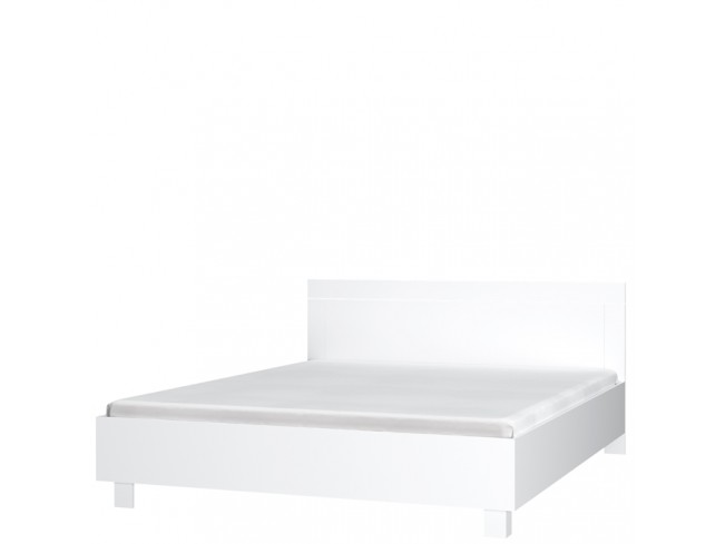 Łóżko korpusowe Lona 160 białe - widok z przodu