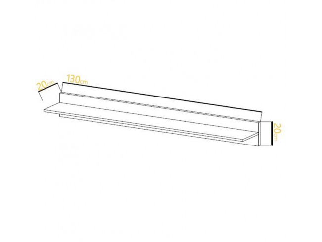 Półka wisząca Lona biała 130 cm