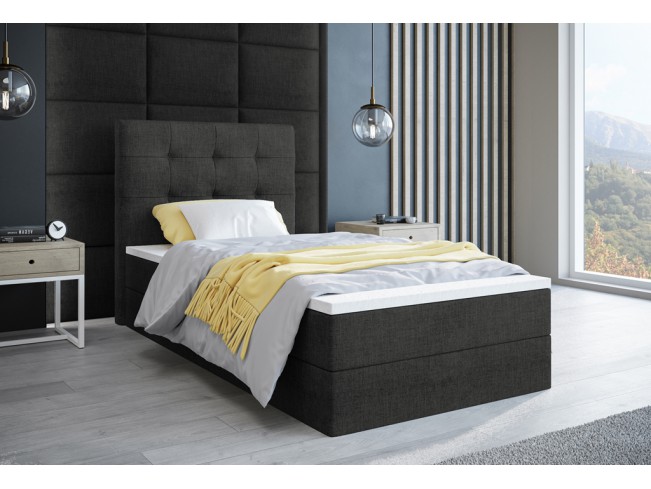 Łóżko kontynentalne Sleepy 80 Sawana 14 czarny