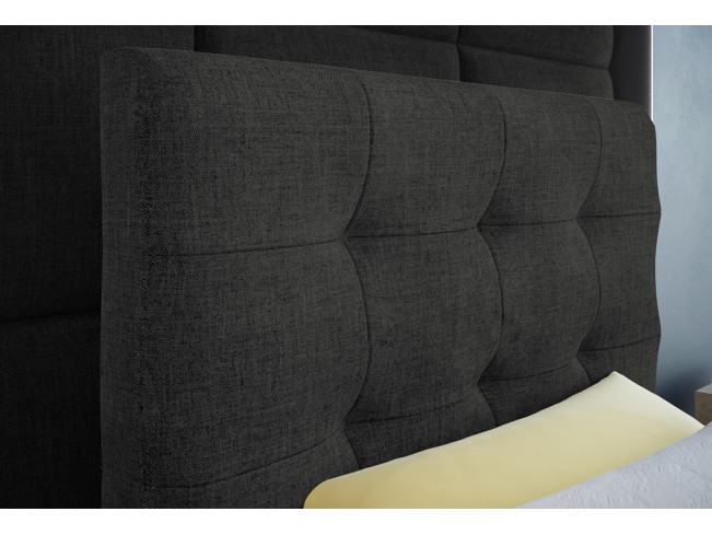 Łóżko kontynentalne Sleepy 90 Sawana 14 czarny