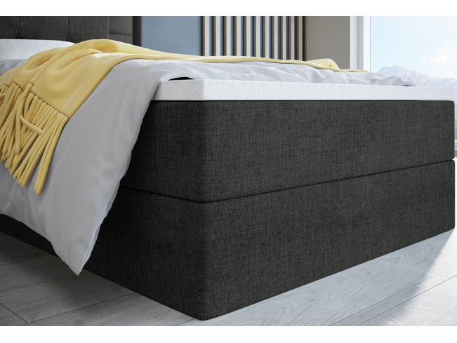 Łóżko kontynentalne Sleepy 90 Sawana 14 czarny