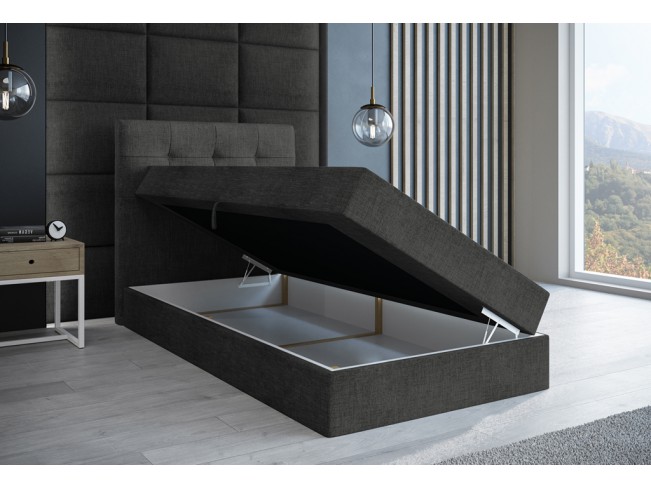 Łóżko kontynentalne Sleepy 90 Sawana 14 czarny