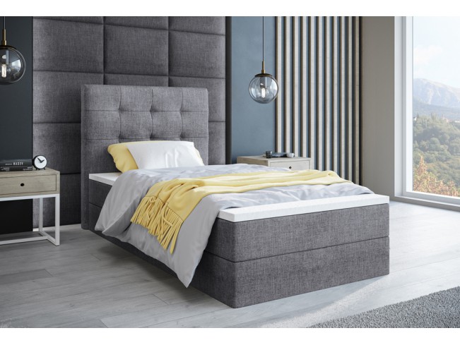 Łóżko kontynentalne Sleepy 90 Sawana 21 jasny szary