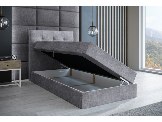 Łóżko kontynentalne Sleepy 90 Sawana 21 jasny szary