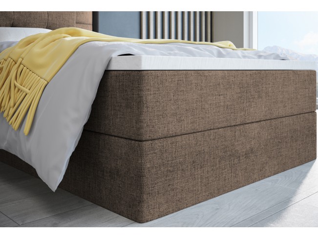 Łóżko kontynentalne Sleepy 80 Sawana 25 ciepły brąz