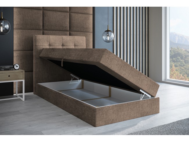 Łóżko kontynentalne Sleepy 80 Sawana 25 ciepły brąz