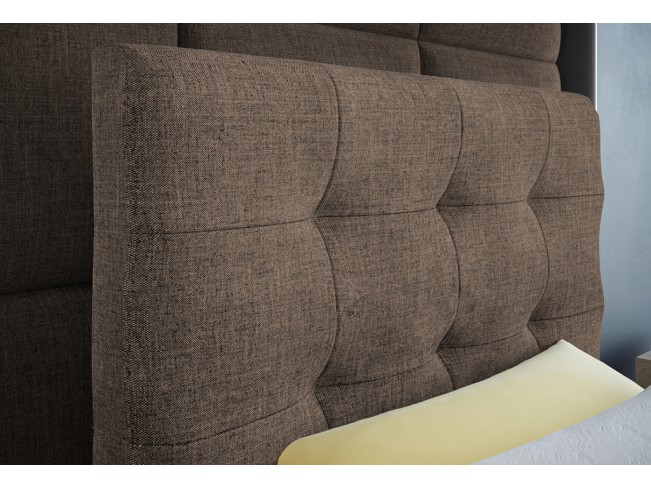 Łóżko kontynentalne Sleepy 90 Sawana 25 ciepły brąz