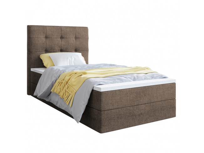 Łóżko kontynentalne Sleepy 90 Sawana 25 ciepły brąz - widok z przodu