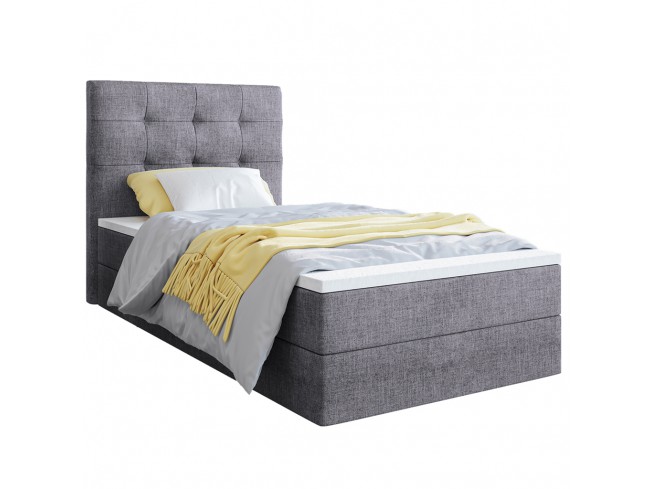 Łóżko kontynentalne Sleepy 90 Inari 91 jasny szary - widok z przodu