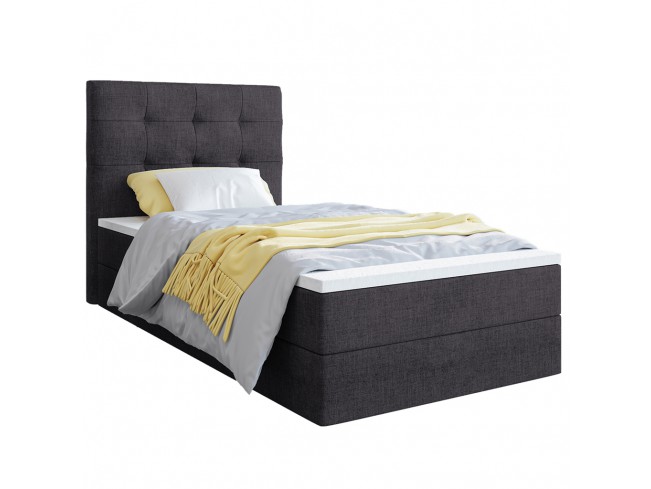 Łóżko kontynentalne Sleepy 80 Inari 96 ciemny szary - widok z przodu