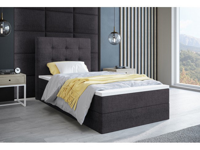 Łóżko kontynentalne Sleepy 90 Inari 96 ciemny szary