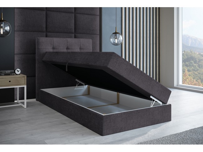 Łóżko kontynentalne Sleepy 90 Inari 96 ciemny szary