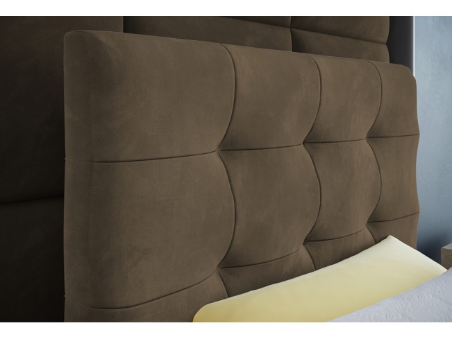 Łóżko kontynentalne Sleepy 80 Monolith 09 jasny brąz