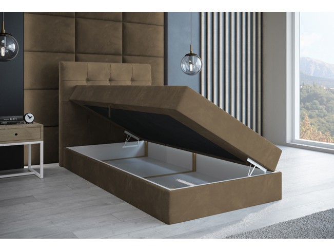 Łóżko kontynentalne Sleepy 90 Monolith 09 jasny brąz