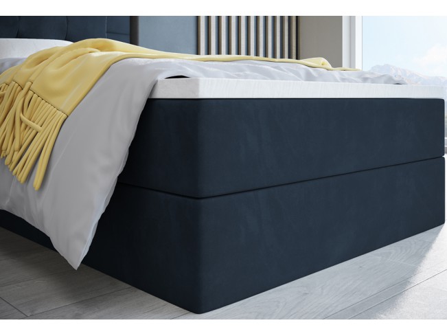 Łóżko kontynentalne Sleepy 80 Monolith 77 granatowy