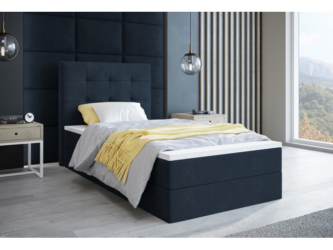 Łóżko kontynentalne Sleepy 80 Monolith 77 granatowy