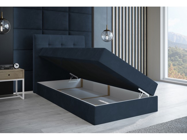 Łóżko kontynentalne Sleepy 90 Monolith 77 granatowy