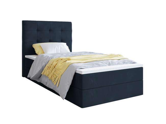 Łóżko kontynentalne Sleepy 90 Monolith 77 granatowy - widok ogólny