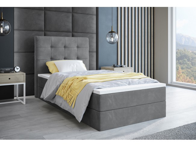 Łóżko kontynentalne Sleepy 80 Monolith 84 jasny szary