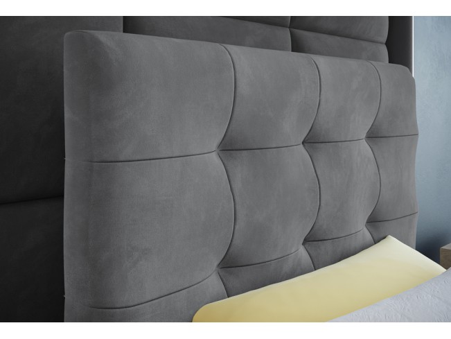 Łóżko kontynentalne Sleepy 80 Monolith 84 jasny szary