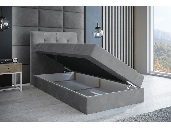 Łóżko kontynentalne Sleepy 180 Monolith  84 jasny szary