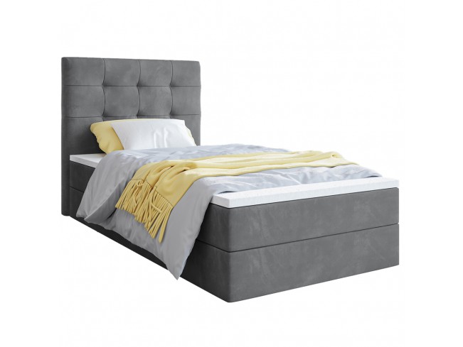 Łóżko kontynentalne Sleepy 80 jasny szary - widok ogólny