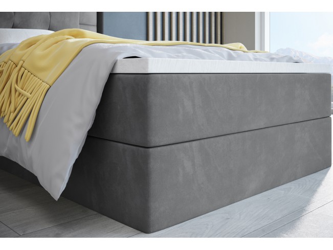 Łóżko kontynentalne Sleepy 90 Monolith 84 jasny szary