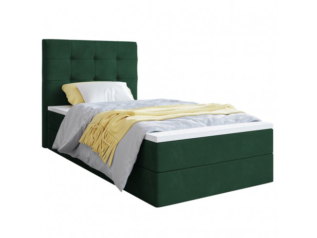 Łóżko kontynentalne Sleepy 90 Kronos 19 butelkowa zieleń - widok ogólny