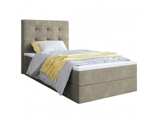 Łóżko kontynentalne Sleepy 80 Monolith 02 ecru - widok z przodu