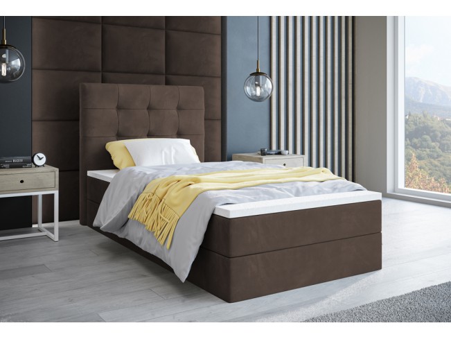 Łóżko kontynentalne Sleepy 80 Monolith 15 mleczna czekolada