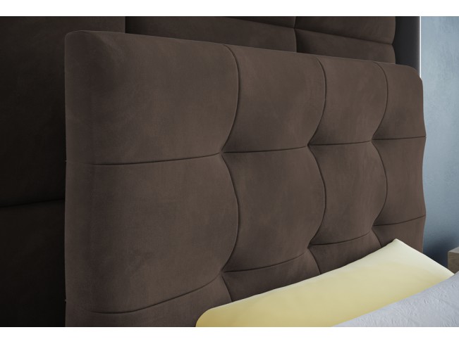 Łóżko kontynentalne Sleepy 90 Monolith 15 mleczna czekolada