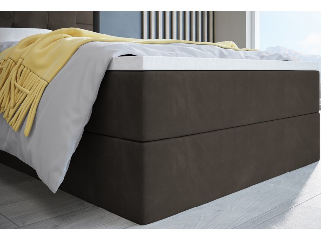 Łóżko kontynentalne Sleepy 90 Monolith 20 szary brąz