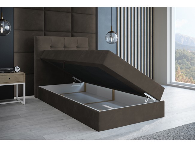 Łóżko kontynentalne Sleepy 90 Monolith 20 szary brąz