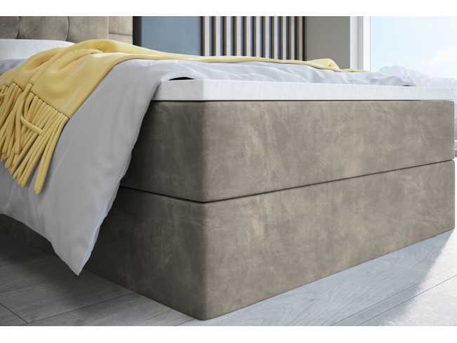 Łóżko kontynentalne Sleepy 80 Riviera 16 szary beż