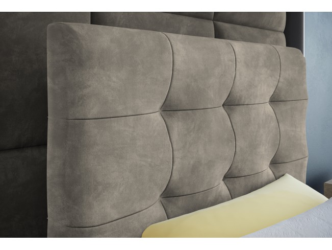 Łóżko kontynentalne Sleepy 80 Riviera 16 szary beż