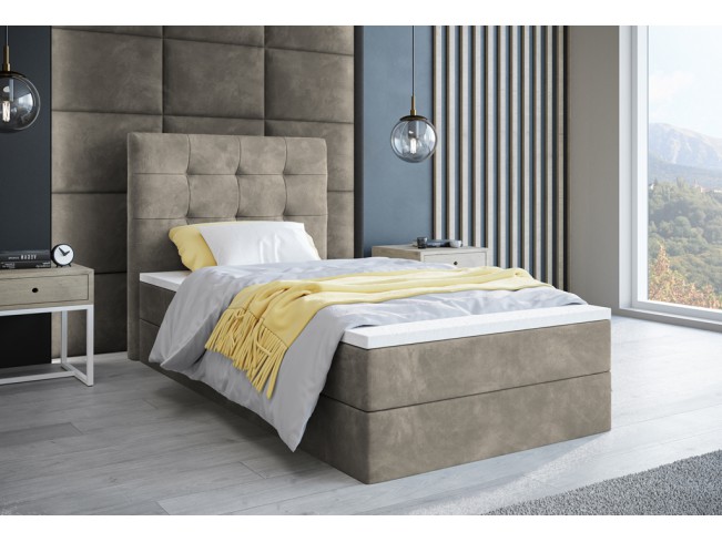 Łóżko kontynentalne Sleepy 90 Riviera 16 szary beż