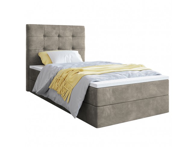 Łóżko kontynentalne Sleepy 90 Riviera 16 szary beż - widok ogólny