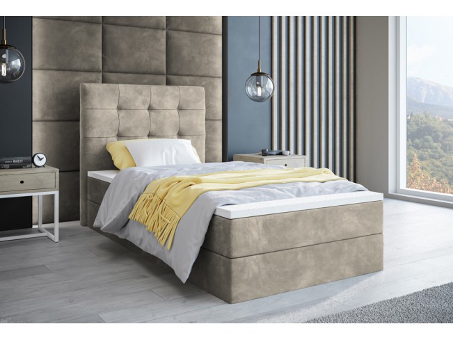 Łóżko kontynentalne Sleepy 90 Riviera 21 jasny beż