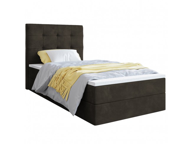 Łóżko kontynentalne Sleepy 80 Riviera 26 ciemny brąz - widok ogólny