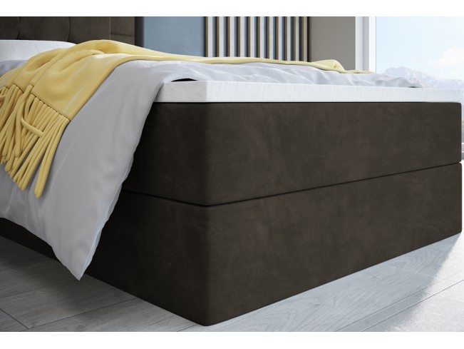 Łóżko kontynentalne Sleepy 90 Riviera 26 ciemny brąz