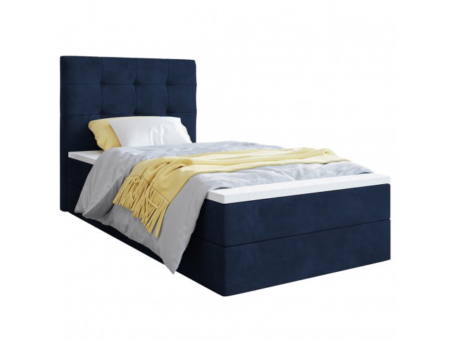 Łóżko kontynentalne Sleepy 90 Riviera 81 granatowe - widok ogólny