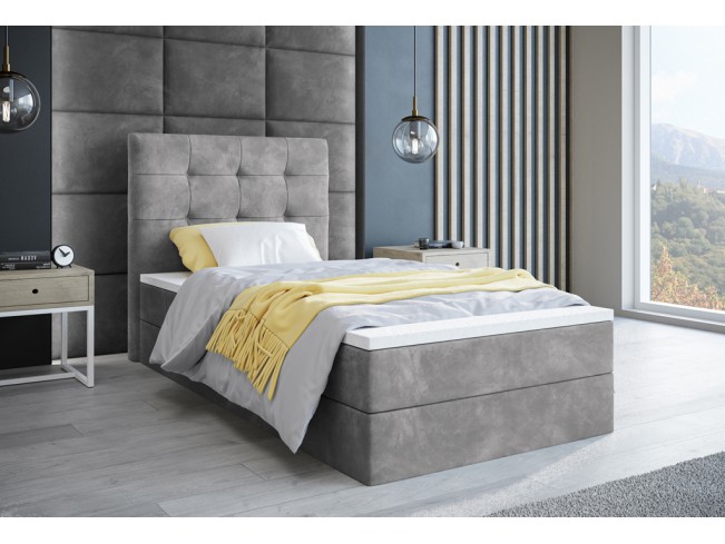 Łóżko kontynentalne Sleepy 90 Riviera 82 jasny szary