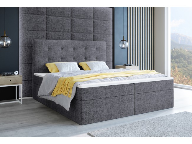 Łóżko kontynentalne Sleepy 160 Sawana 05 szary