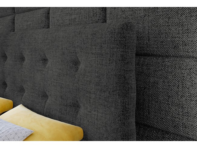 Łóżko kontynentalne Sleepy 140 Sawana 14 czarny