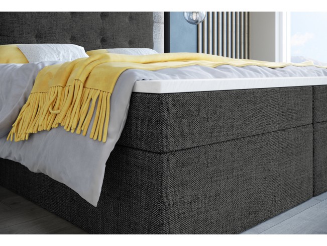 Łóżko kontynentalne Sleepy 140 Sawana 14 czarny