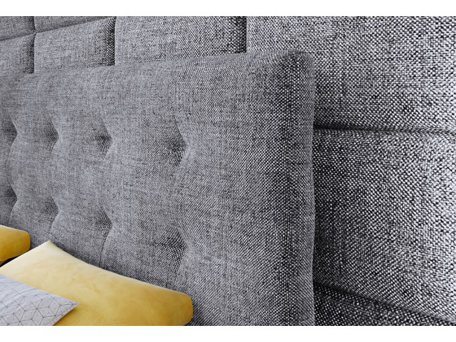 Łóżko kontynentalne Sleepy 140 Sawana 21 jasny szary